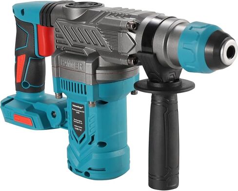 Cordless Brushless 1-1/8" SDS-Plus Rotary Hammer Drill-2-in-1 Multi-functional Heavy Duty Hammer Drill with Safety Clutch and Drill Chuck for Concrete, Tile, Walls, Stones, Cement, and Metal in Saudi Arabia