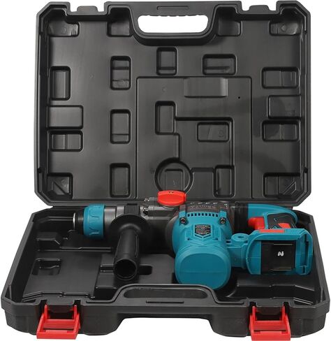 Cordless Brushless 1-1/8" SDS-Plus Rotary Hammer Drill-2-in-1 Multi-functional Heavy Duty Hammer Drill with Safety Clutch and Drill Chuck for Concrete, Tile, Walls, Stones, Cement, and Metal in Saudi Arabia