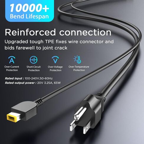65W شاحن كمبيوتر محمول متوافق مع Lenovo ThinkPad T470 T470S T460 E531 E570 E560 L470 L460 L440 T440 T450 T540P X270 X250 X240 ADLX65NLC2A ADLX6 in Kuwait