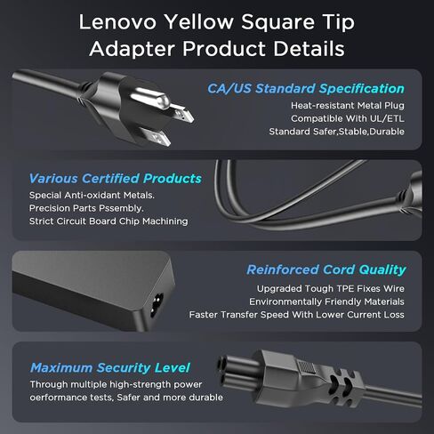 65W شاحن كمبيوتر محمول متوافق مع Lenovo ThinkPad T470 T470S T460 E531 E570 E560 L470 L460 L440 T440 T450 T540P X270 X250 X240 ADLX65NLC2A ADLX6 in Kuwait