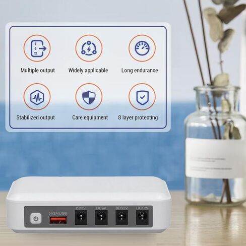 Mini UPS 6000mAh Uninterruptible Power Supply Battery Backup DC 5V/9V/12V Output for Router Modem with Rechargeable Lithium Battery for Home Office (US Plug) in Saudi Arabia