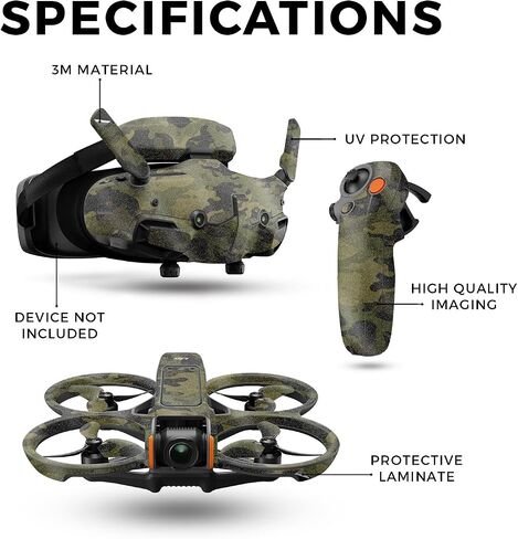 Glossy Glitter Drone Skin متوافق مع DJI Avata 2 Bundle (2024) - تمويه الأخضر - غطاء ملصق واقي فينيل 3M 3M - يسهل تطبيقه | مصنوع في الولايات المتحدة الأمريكية من قبل Mayyskins in Saudi Arabia