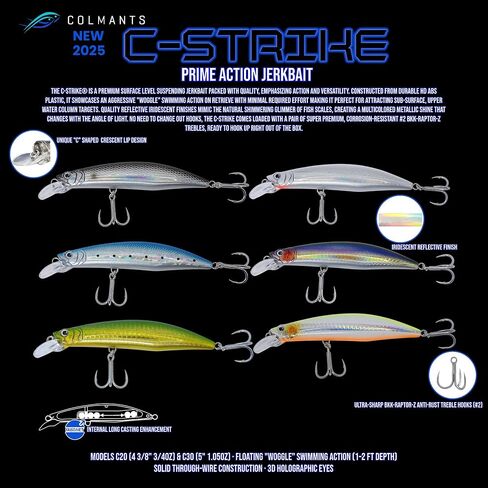 C -Strike Prime Action Jerkbait CS20 110mm و CS30 125mm - in Saudi Arabia
