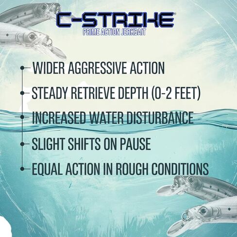 C -Strike Prime Action Jerkbait CS20 110mm و CS30 125mm - in Saudi Arabia