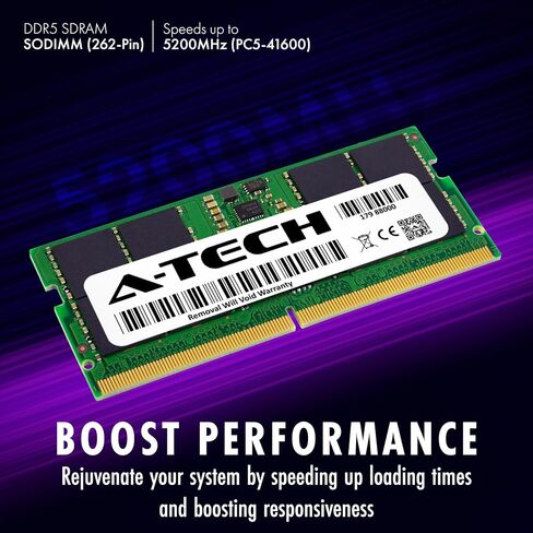 A-Tech 32GB RAM لـ ASUS TUF Gaming F16 (2024) FX607 ، FX607JU ، FX607JV ، FX607VU LAPTOP | DDR5 5200MHz PC5-41600 SODIMM 2RX8 1.1V 262-PIN UCC SO-DIMM ترقية in Kuwait