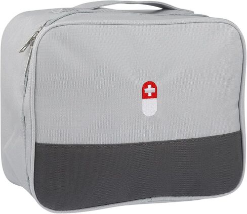 First Aid Bag, Empty Medical Supplies Organizer Bag Trauma Kit for Traveling Hiking Camping Backpacking Cycling, Gray in Saudi Arabia