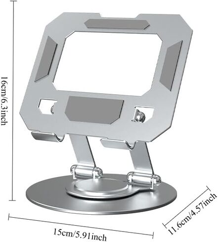 Adjustable Laptop Stand for Desk, Portable Tablet Stand, Aluminum Foldable and Ergonomic Laptop Riser, Compatible Most Notebooks,Sliver in Saudi Arabia