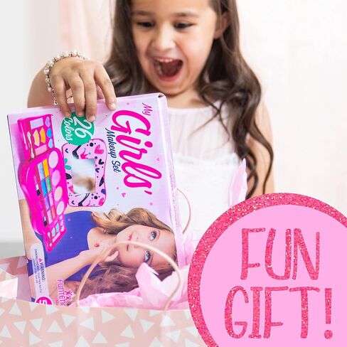 FoxPrint Kids Makeup Kit for Girls, Soft to skin, Easy to wash, 23 Pc Princess Makeup Set Toys Girls & Kids, Carrying Cosmetic Purse for Easy Storage in Saudi Arabia