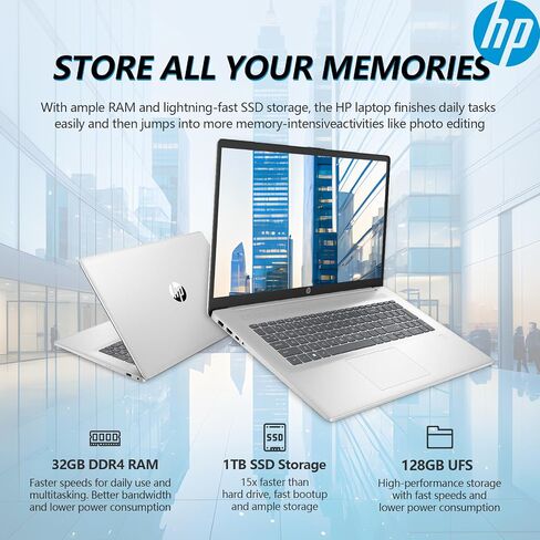 HP 2025 17 بوصة كمبيوتر محمول شاشة تعمل باللمس ، 17.3 شاشة HD+ تعمل باللمس ، Intel Core I3 (8 cores) ، 32 جيجابايت من ذاكرة الوصول العشوائي 1TB SSD+ 128GB UFS ، Windows 11 Pro Lifetime Office ، Pad Pad Comp in Saudi Arabia