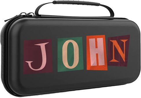 Carrying Switch Case For Nintendo Switch/Switch OLED, with 20 Games Vintage Custom Name Protective Travel Case Pouch for Console & Accessories WC19 in Saudi Arabia