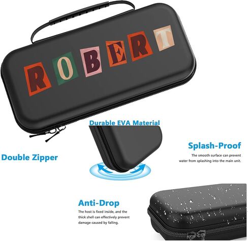 Carrying Switch Case For Nintendo Switch/Switch OLED, with 20 Games Vintage Custom Name Protective Travel Case Pouch for Console & Accessories WC19 in Saudi Arabia