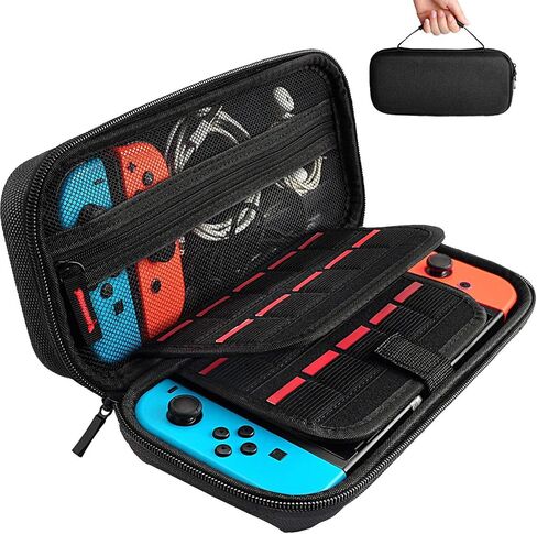 Carrying Switch Case For Nintendo Switch/Switch OLED, with 20 Games Vintage Custom Name Protective Travel Case Pouch for Console & Accessories WC19 in Saudi Arabia