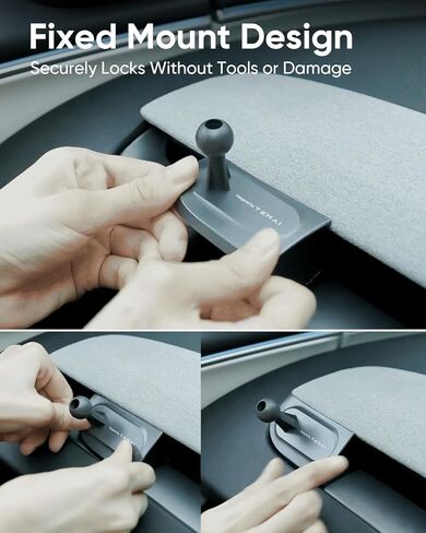 Magnetic Tesla Phone Mount & Holder for Model Y 2025 (Juniper), Slideable Air Vent Mount with Protection Silicone Pads, Magnetic Compatible, Secure Grip, No Damage Installation in Kuwait