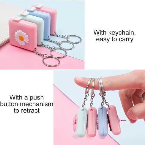 10 PCS Measuring Tape for Body,Mini Tape Measure Retractable Pocket,60-Inch Soft Body Tailor Sewing Ruler Bulk,Craft Cloth Measure Ruler for Kids Knitting School Kindergarten Teacher Travel in Kuwait