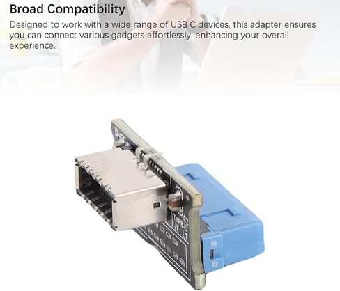 محول Cuifati 5GBPS USB 3 ، بطاقة توسيع من 20 إلى 19 ، للوحة الأم للكمبيوتر ، يضمن محول الوزن الخفيف الاتصال الفوري مع أجهزة USB C دون أي متاعب in Kuwait