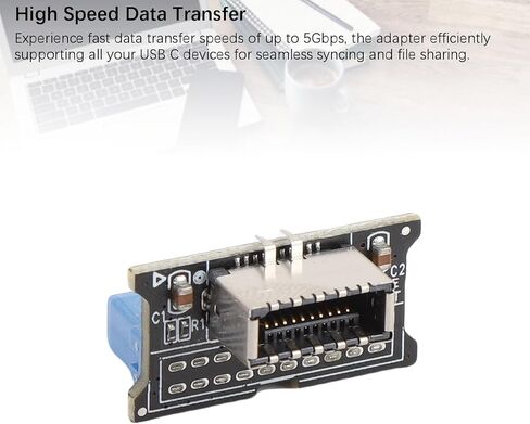 محول Cuifati 5GBPS USB 3 ، بطاقة توسيع من 20 إلى 19 ، للوحة الأم للكمبيوتر ، يضمن محول الوزن الخفيف الاتصال الفوري مع أجهزة USB C دون أي متاعب in Kuwait