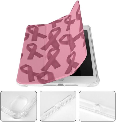 حالة توعية بسرطان الشريط مع حامل القلم رفيع الوزن ثلاثي الأوزان متوافق مع iPad mini 4/5/6 mini4/5 （7.9in） in Kuwait