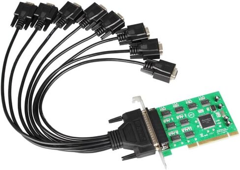 MM-PCI16C1058-8S PCI إلى 8-PORT RS232 بطاقة المحول التسلسلي 926.1KBPS سطح المكتب COM مع 1 إلى 8 DB9 دعم الكابلات PCIIRQ مشاركة in Saudi Arabia