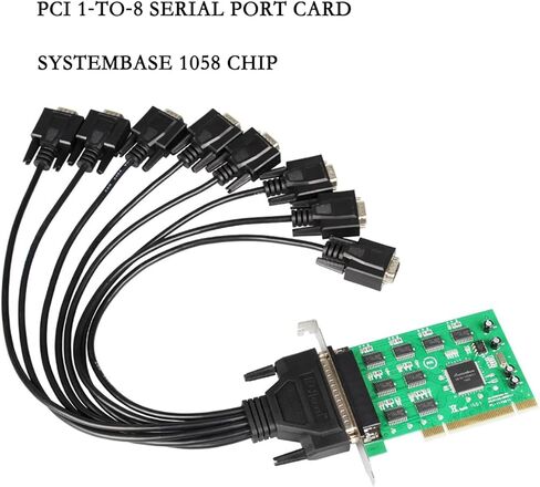 MM-PCI16C1058-8S PCI إلى 8-PORT RS232 بطاقة المحول التسلسلي 926.1KBPS سطح المكتب COM مع 1 إلى 8 DB9 دعم الكابلات PCIIRQ مشاركة in Saudi Arabia