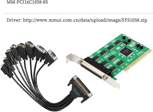 MM-PCI16C1058-8S PCI إلى 8-PORT RS232 بطاقة المحول التسلسلي 926.1KBPS سطح المكتب COM مع 1 إلى 8 DB9 دعم الكابلات PCIIRQ مشاركة in Saudi Arabia