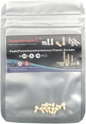 نظرة خاطفة (polyetherethetone) m2.5x20 metric phillips pan procks 10pcs - ارتفاع درجات الحرارة والبلاستيك المقاومة للكيميائية للإلكترونيات والمعدات الطبية والصناعية in Saudi Arabia