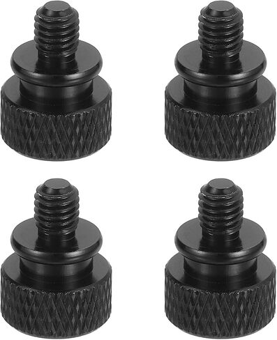 MECCANIXITY 8Pcs M5x0.8mm Aluminum Thumb Screws, 12x16mm(ODxH) Computer Case Thumb Screws for PC Side Panel Motherboard Mounting Screw, Black in Saudi Arabia