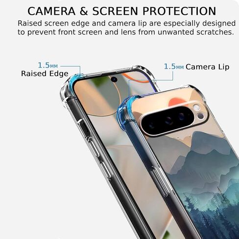 Sunset Nature Landscape Wilderness Night Art Painting ، Cover Cover Cover Full Trendy Soft TPU لـ Google Pixel 8 Pro Clear in Kuwait