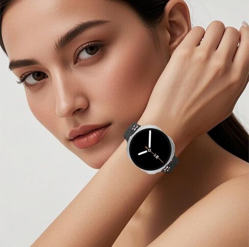 زهرة ثنائية النغمة ، نطاقات محفورة متوافقة مع Galaxy Watch 8 40mm/44mm/Classic 46mm 2025 ، حزام Silicone Sport Galaxy 8 لطيف للرجال للرجال in Kuwait
