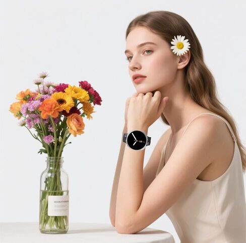 زهرة ثنائية النغمة ، نطاقات محفورة متوافقة مع Galaxy Watch 8 40mm/44mm/Classic 46mm 2025 ، حزام Silicone Sport Galaxy 8 لطيف للرجال للرجال in Kuwait