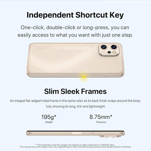 UMIDIGI Cell Phone, F3 8GB+128GB Smartphone Unlocked, 48MP AI Triple Camera, 6.7inch HD Full Screen, 5150mAh Battery,18W Fast Charging, Android 11 Phone Unlock, Type-C,4G Dual SIM, NFC in Kuwait