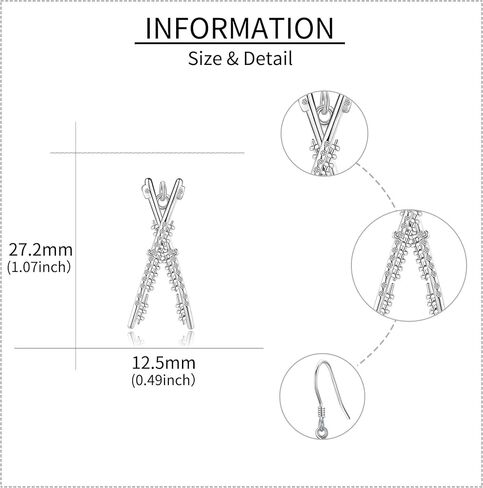 YAFEINI Violin Earrings 925 Sterling Silver Violin and Violin Bow Dangle Drop Earrings Opal Violin Jewelry Music Gifts for Women Girl Violinist in Kuwait