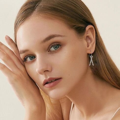 YAFEINI Violin Earrings 925 Sterling Silver Violin and Violin Bow Dangle Drop Earrings Opal Violin Jewelry Music Gifts for Women Girl Violinist in Kuwait