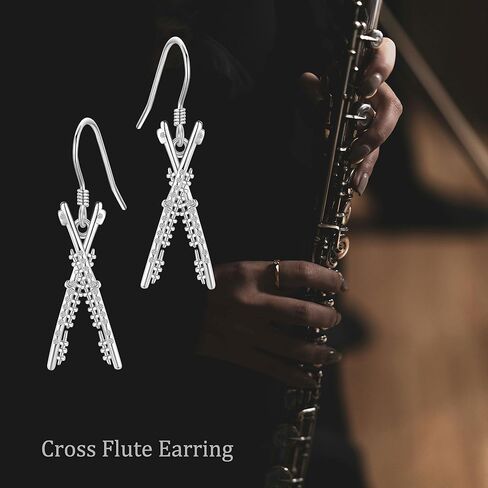 YAFEINI Violin Earrings 925 Sterling Silver Violin and Violin Bow Dangle Drop Earrings Opal Violin Jewelry Music Gifts for Women Girl Violinist in Kuwait