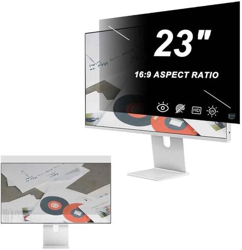 [2 عبوة 23/23.6/23.8 بوصة درع شاشة خصوصية الكمبيوتر ، مقابل الضوء الأزرق وتقليل مرشح الوهج ، فيلم حامي شاشة أمان البيانات ، يسهل إرفاقه وإزالته ، 23 بوصة 16: 9 نسبة العرض إلى الارتفاع in Saudi Arabia