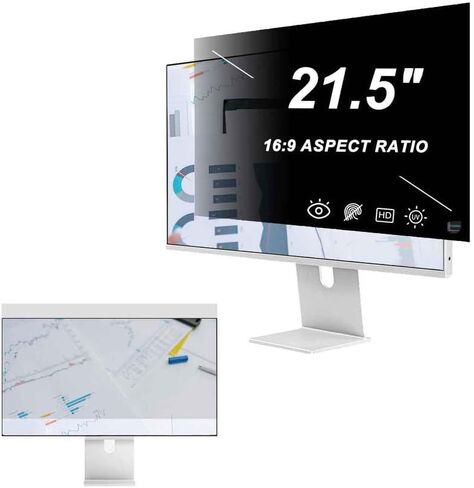 [2-Pack 21.5 inch Computer Privacy Screen Shield,Against Blue Light & Reduce Glare Filter,Data Security Screen Protector Film for 16:9 Widescreen Desktop Monitor,Easy to Attach & Removable in Saudi Arabia