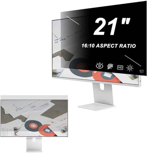[2-Pack 21 inch Computer Privacy Screen Shield,Against Blue Light & Reduce Glare Filter,Data Security Screen Protector Film for 16:10 Widescreen Desktop Monitor,Easy to Attach & Removable in Saudi Arabia