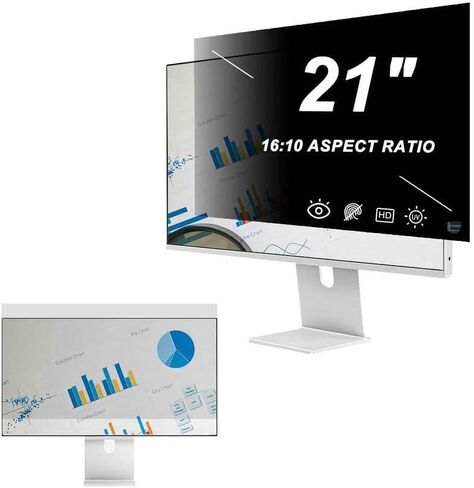 [2 Pack 21 inch Computer Privacy Screen Filter for 16:10 Widescreen Monitor, Reduce Glare Blue Light Computer Monitor Privacy Filter, Eye Protection Reduce Eye Strain Protector Film in Saudi Arabia