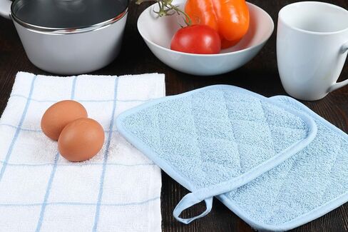 Arkwright Pot Holders for Kitchen - Heat Resistant Square Hot Pads Set of 12, Professional Grade Washable Cotton Coaster for Oven, Cooking and Baking, 7 x 7 in, Tan in Saudi Arabia