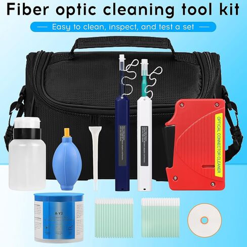 Fiber Optic Cleaning kit with SC 2.5mm Interface/LC1.25mm Interface Fiber Optic Cleaning Pen, Cleaning Box Clean dust-Free Paper,Suitable for SC/FC/ST/LC Plug end Cleaning kit in Kuwait
