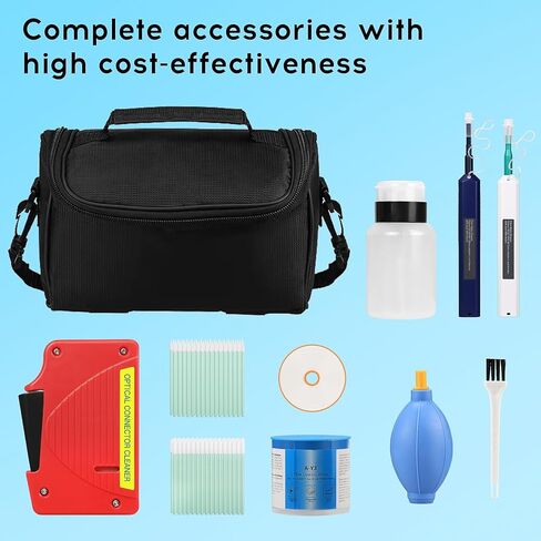 Fiber Optic Cleaning kit with SC 2.5mm Interface/LC1.25mm Interface Fiber Optic Cleaning Pen, Cleaning Box Clean dust-Free Paper,Suitable for SC/FC/ST/LC Plug end Cleaning kit in Kuwait