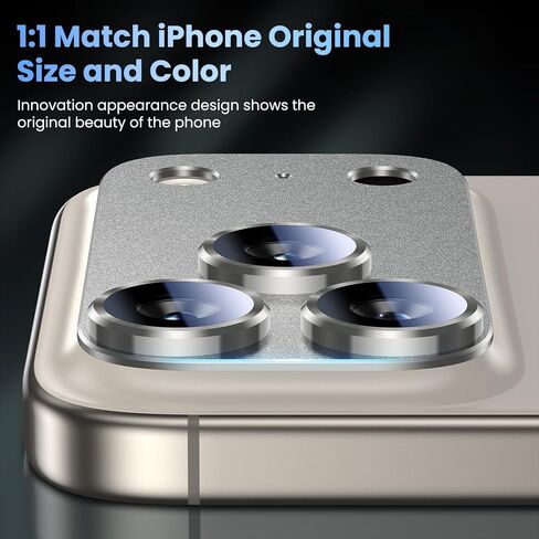 Uyiton متوافق مع Phone 16 Pro/Phone 16 Pro Max Camera Lens Protector - [ليس من السهل كسره] [امتصاص قوي] in Kuwait