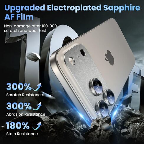 Uyiton متوافق مع Phone 16 Pro/Phone 16 Pro Max Camera Lens Protector - [ليس من السهل كسره] [امتصاص قوي] in Kuwait