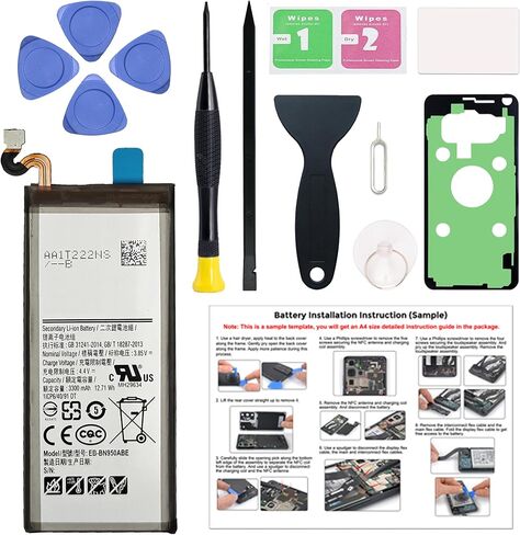 بطارية جديدة تم ترقيتها لـ Galaxy Note 8 ، EB-BN950ABA بطارية متوافقة مع سلسلة Galaxy Note 8 SM-N950 مع التعليمات والأدوات in Saudi Arabia