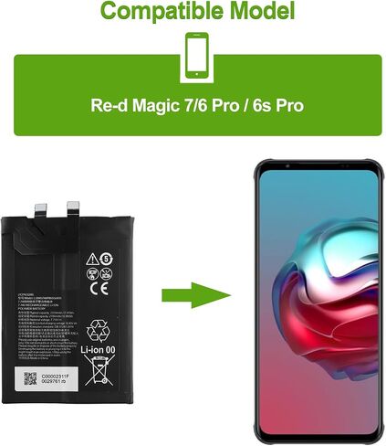 بطارية جديدة قابلة لإعادة الشحن 0-دورة LI3945T44P8H556490 متوافقة مع ZTE Nubia Red Magic 7/6 Pro / 6S Pro مع مجموعة الأدوات in Kuwait
