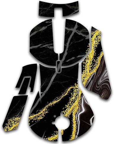 Mayyskins Skin متوافق مع منافس الفولاذ 5 ألعاب الماوس - Black Marble Glitter | غلاف الالتفاف الواقي ، الدائم ، والفريد من نوعه | من السهل تطبيق وتغيير الأنماط | صنع في الولايات المتحدة in Saudi Arabia