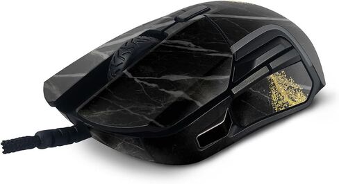 Mayyskins Skin متوافق مع منافس الفولاذ 5 ألعاب الماوس - Black Marble Glitter | غلاف الالتفاف الواقي ، الدائم ، والفريد من نوعه | من السهل تطبيق وتغيير الأنماط | صنع في الولايات المتحدة in Saudi Arabia