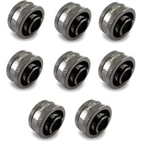 XSPC G1/4 "إلى 1/2" معرف ، 3/4 "OD Compression Fitting V2 للأنابيب الناعمة ، الكروم الأسود ، 8 عبوات in Kuwait