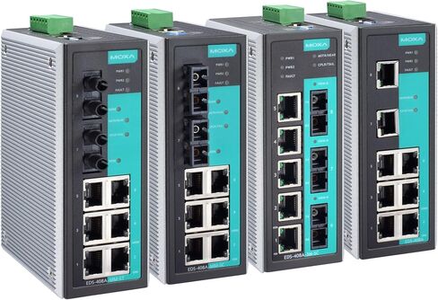 Moxa eds -408a - 8 منافذ مستوى الإدخال مفتاح Ethernet مع 8 10/100 منافذ BASETX ، VLAN قاعدة المنفذ و QOS ، 0 ~ 60 درجة مئوية in Saudi Arabia