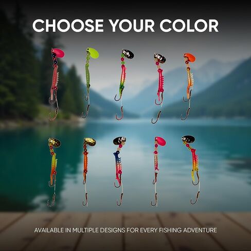 Kokanee Salmon Serrimp & Hoochies Fishing Lures - عبوات متعددة الألوان بما في ذلك Hoochies Micro و Rerimp - بناء بلاستيكي متين مع خطافات أخطبوط حادة - مثالية لـ Kokanee & Trout in Saudi Arabia