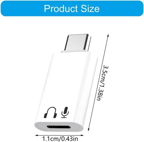 8pin to -type C Sound and Call Converter Adapter للهاتف 16 15 مع builts في الميزات in Saudi Arabia